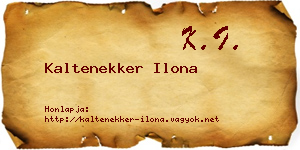 Kaltenekker Ilona névjegykártya
